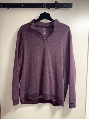NWOT Croft & Barrow Men's Quarter-Zip Sweater - Plum